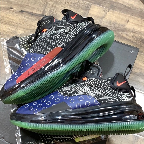 NIKE AIR MAX 720 WAVES Blue Void/Red Orbit-Black - Picture 5 of 16